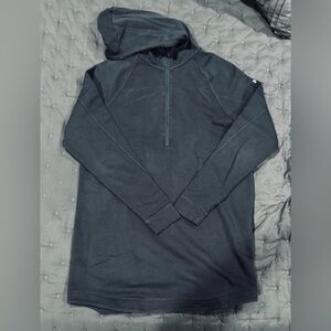 Charcoal Black Under Armor zipped  Hooded long Sweatshirt